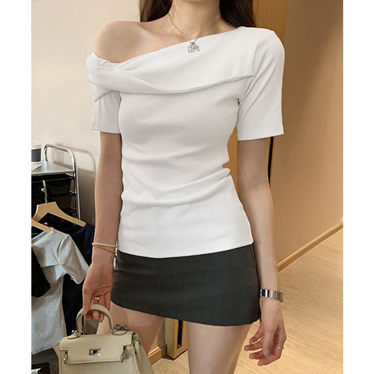 片方オフショルtシャツ レディース 半袖 | Miniministore | 詳細画像11 