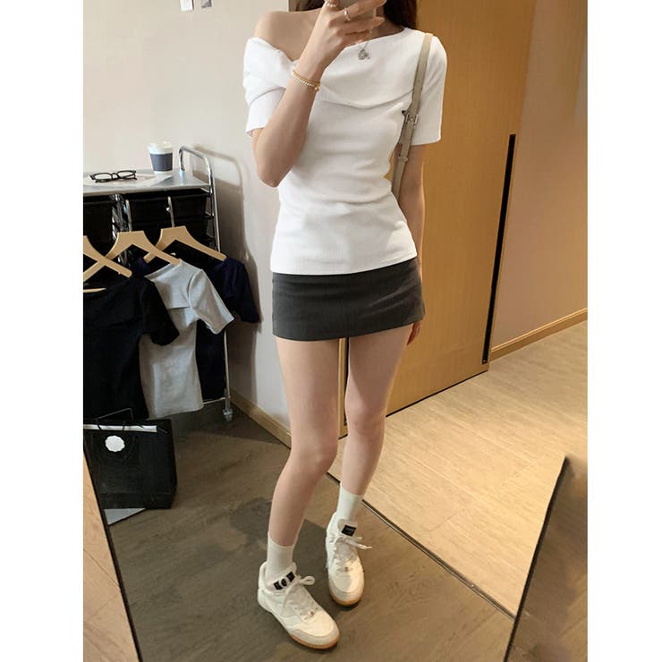 片方オフショルtシャツ レディース 半袖 | Miniministore | 詳細画像13 