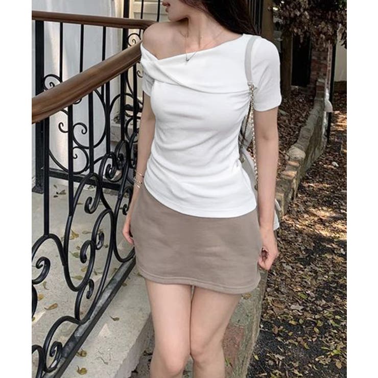 片方オフショルtシャツ レディース 半袖 | Miniministore | 詳細画像15 