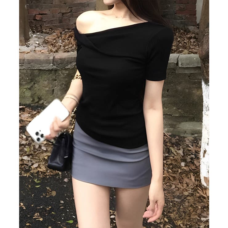 片方オフショルtシャツ レディース 半袖 | Miniministore | 詳細画像7 