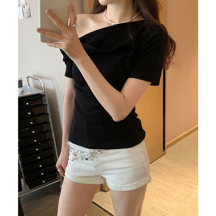 片方オフショルtシャツ レディース 半袖 | Miniministore | 詳細画像9 