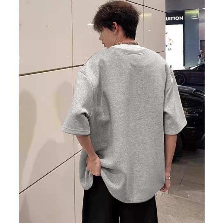 半袖Tシャツ メンズ 重ね着風カットソー | AsaAura | 詳細画像10 