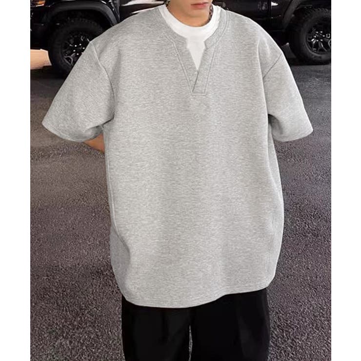 半袖Tシャツ メンズ 重ね着風カットソー | AsaAura | 詳細画像14 