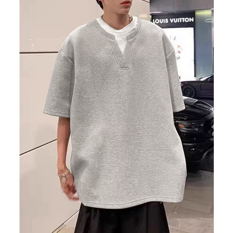 半袖Tシャツ メンズ 重ね着風カットソー | AsaAura | 詳細画像15 