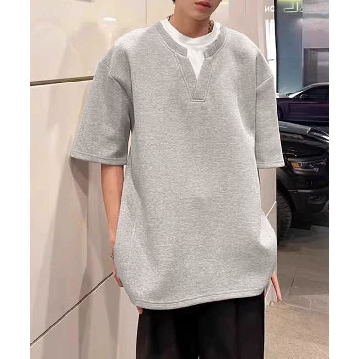 半袖Tシャツ メンズ 重ね着風カットソー | AsaAura | 詳細画像16 