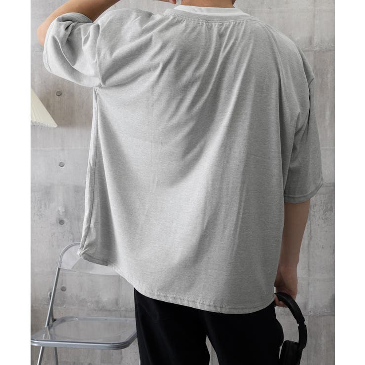 半袖Tシャツ メンズ 重ね着風カットソー | AsaAura | 詳細画像21 