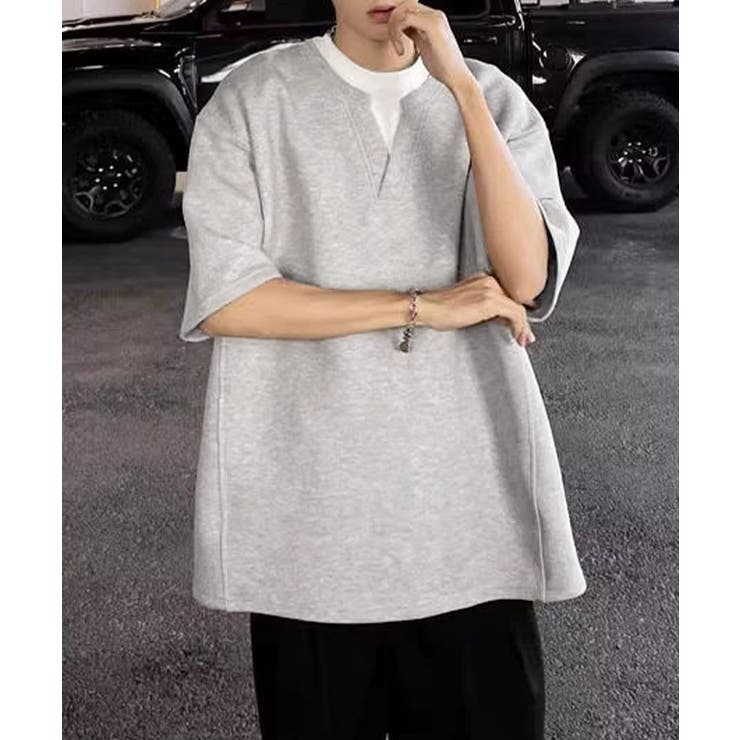 半袖Tシャツ メンズ 重ね着風カットソー | AsaAura | 詳細画像6 