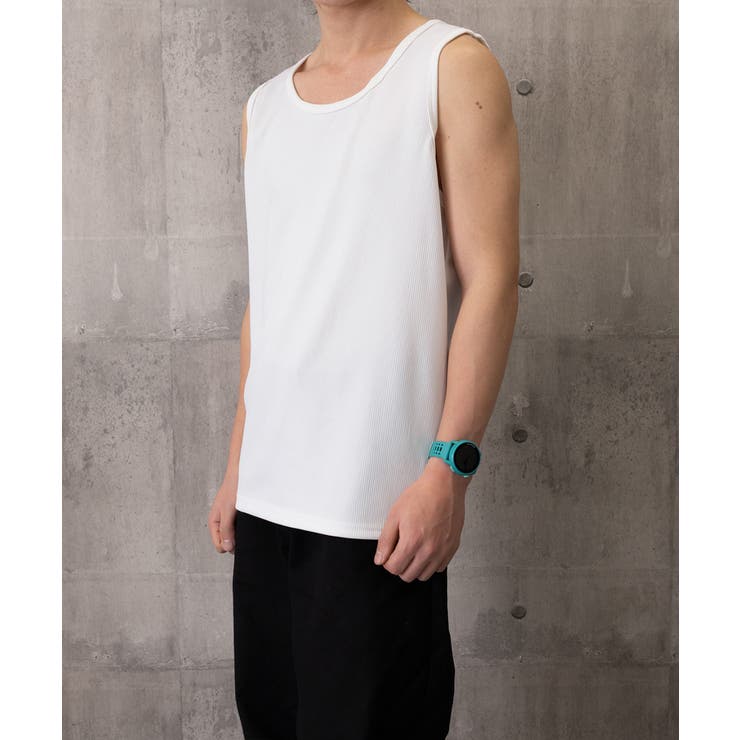 Uネックリブタンクトップメンズトップス夏 | AsaAura | 詳細画像13 