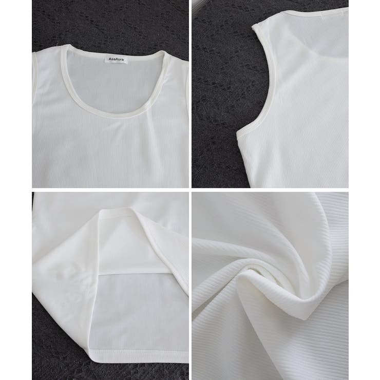 Uネックリブタンクトップメンズトップス夏 | AsaAura | 詳細画像18 