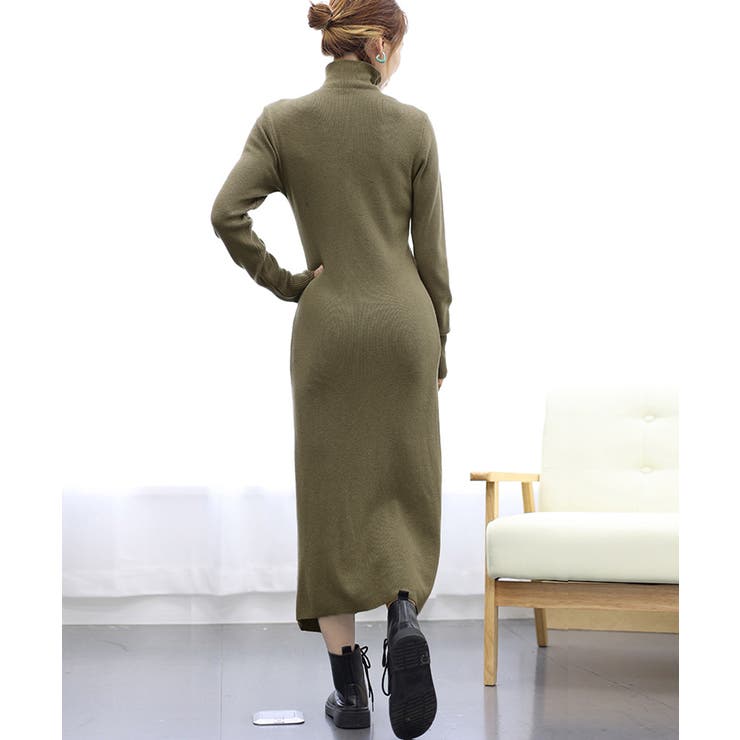 ニットワンピース韓国 スリットワンピース | Miniministore | 詳細画像20 