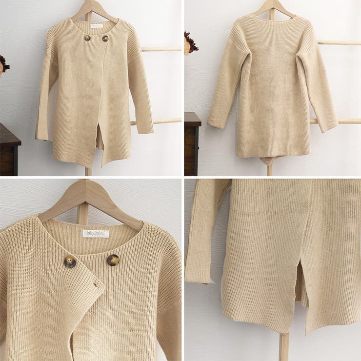 リブニットカーディガン レディース 韓国 | Miniministore | 詳細画像3 