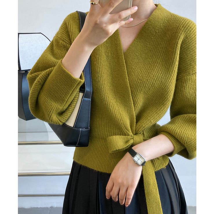 ニットトップス カシュクールニット 韓国 | Miniministore | 詳細画像8 