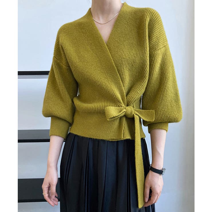 ニットトップス カシュクールニット 韓国 | Miniministore | 詳細画像9 