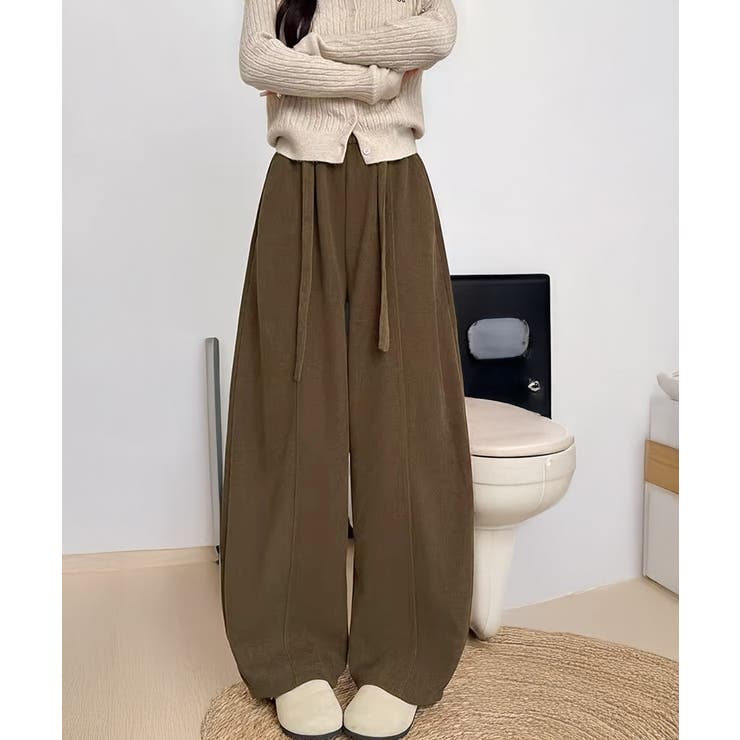 ワイドカーブパンツレディースワイドパンツ | Miniministore | 詳細画像3 