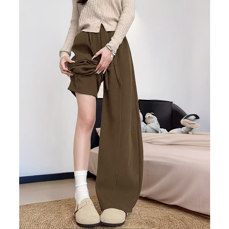 ワイドカーブパンツレディースワイドパンツ | Miniministore | 詳細画像4 