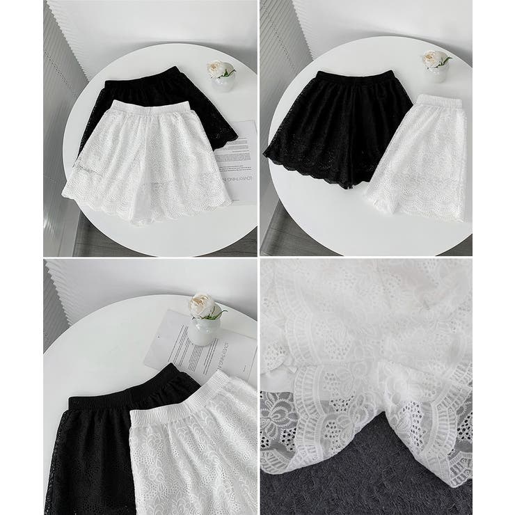 花柄レース ペチコートパンツ レディース[品番：II000012791