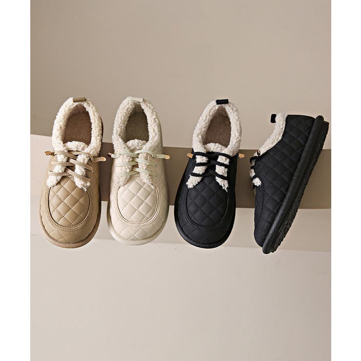 モカシン ムートンパンプス ボアシューズ[品番：II000011225