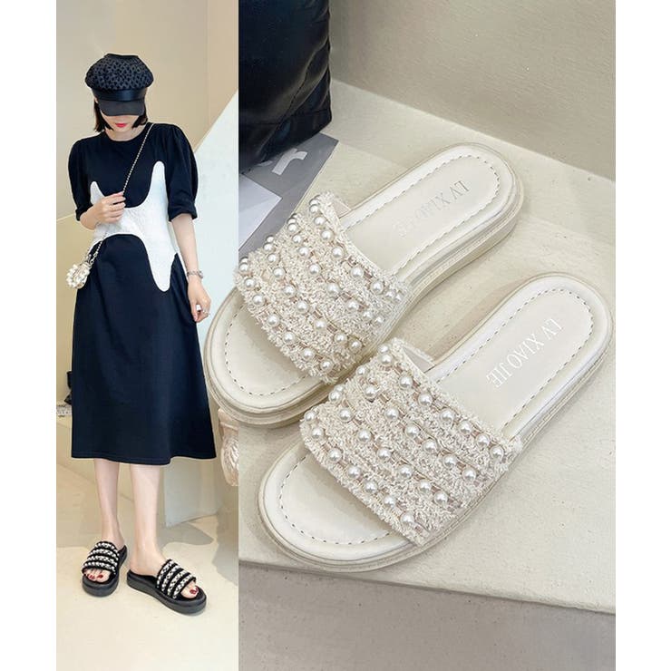 パールサンダル韓国 厚底サンダル疲れない | Miniministore | 詳細画像10 