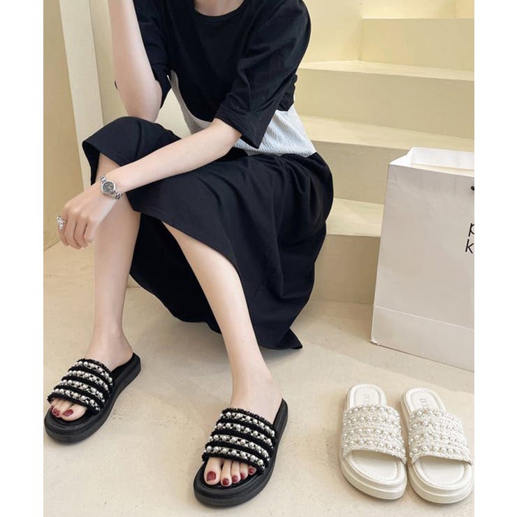 パールサンダル韓国 厚底サンダル疲れない | Miniministore | 詳細画像11 