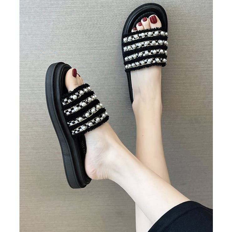 パールサンダル韓国 厚底サンダル疲れない | Miniministore | 詳細画像3 