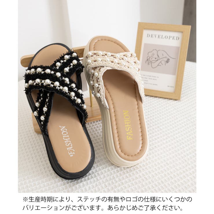 厚底サンダルパール付クロスサンダル韓国風 | Miniministore | 詳細画像14 