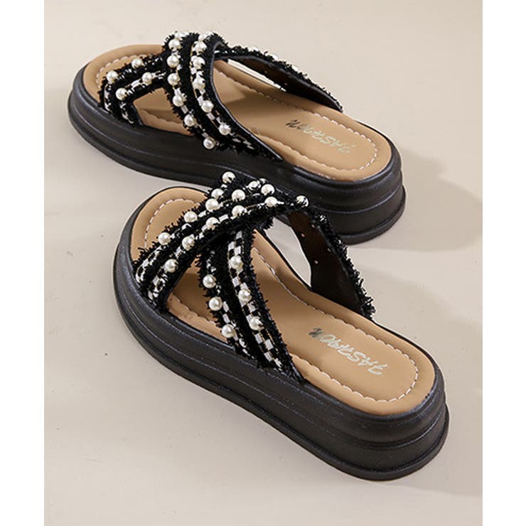 厚底サンダルパール付クロスサンダル韓国風 | Miniministore | 詳細画像15 