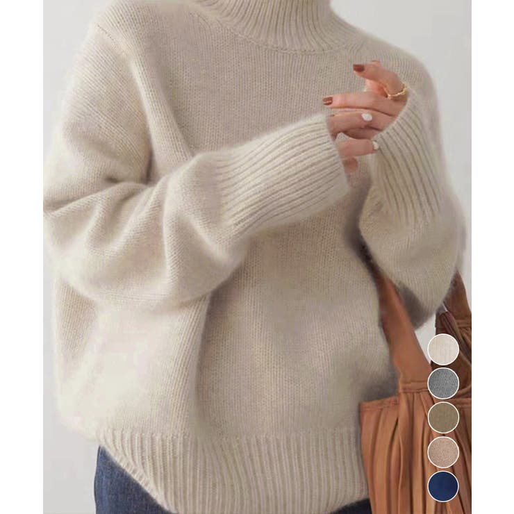 タートルネックニットトップス レディース | Miniministore | 詳細画像1 