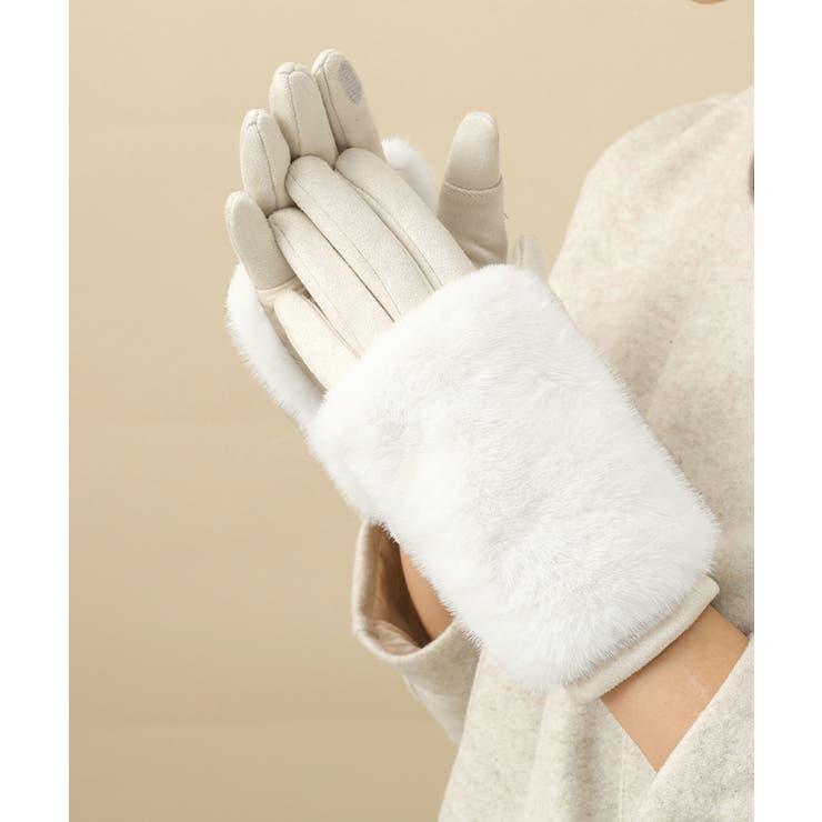 タッチパネル対応ファー付き手袋スエード調 | Miniministore | 詳細画像10 