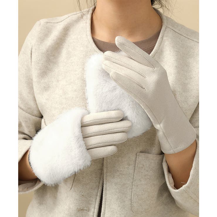 タッチパネル対応ファー付き手袋スエード調 | Miniministore | 詳細画像8 