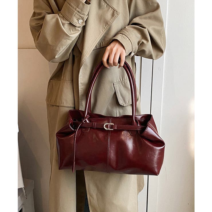 オイルワックス風合皮トートバッグ肩掛け鞄 | Miniministore | 詳細画像16 