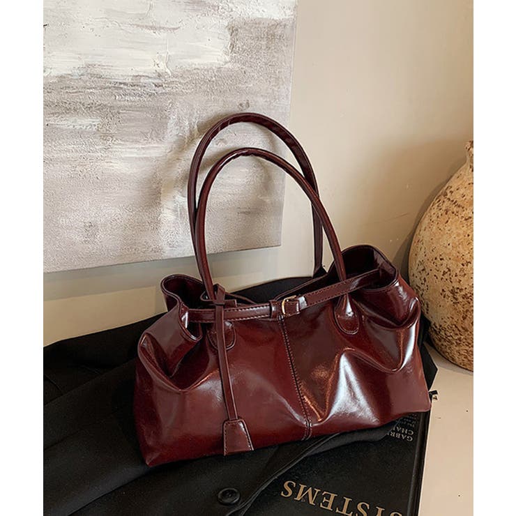 オイルワックス風合皮トートバッグ肩掛け鞄 | Miniministore | 詳細画像20 