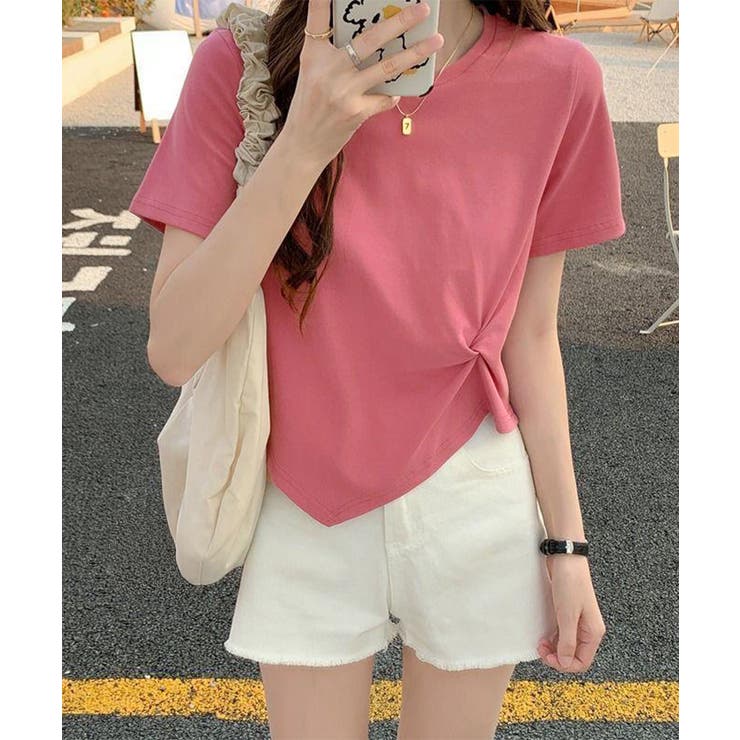 アシンメトリーTシャツ半袖クルーネックt | Miniministore | 詳細画像13 