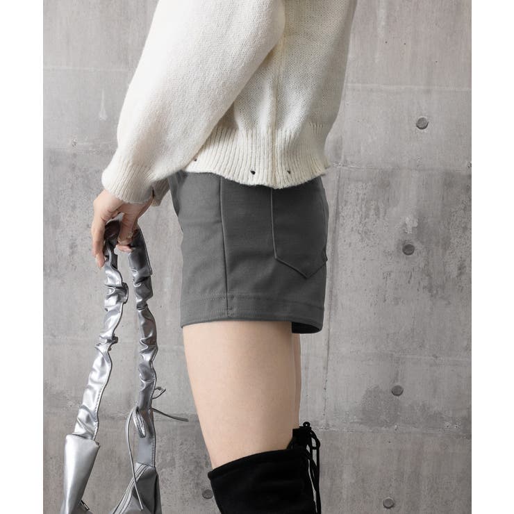 ウール風ショートパンツハイウエスト短パン | Miniministore | 詳細画像12 