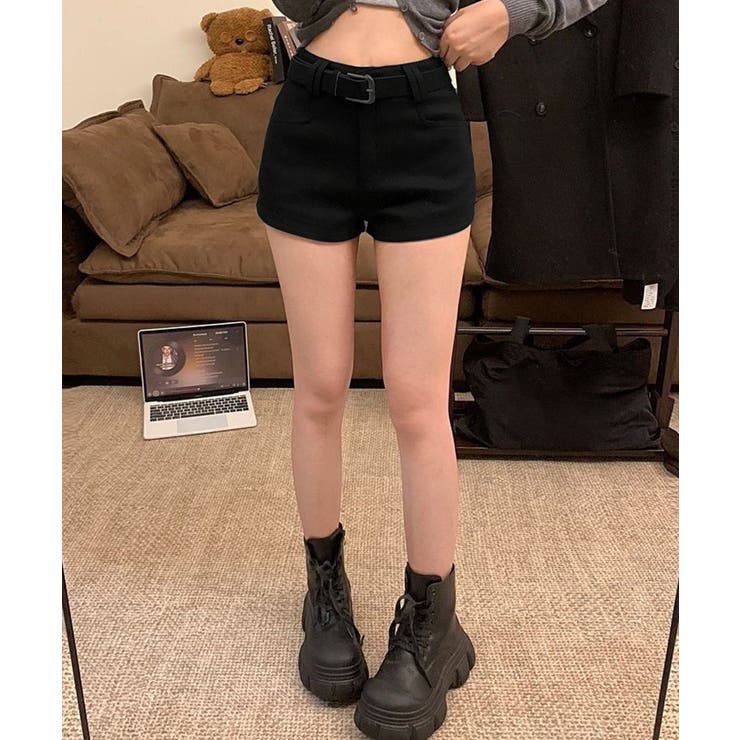 ウール風ショートパンツハイウエスト短パン | Miniministore | 詳細画像8 