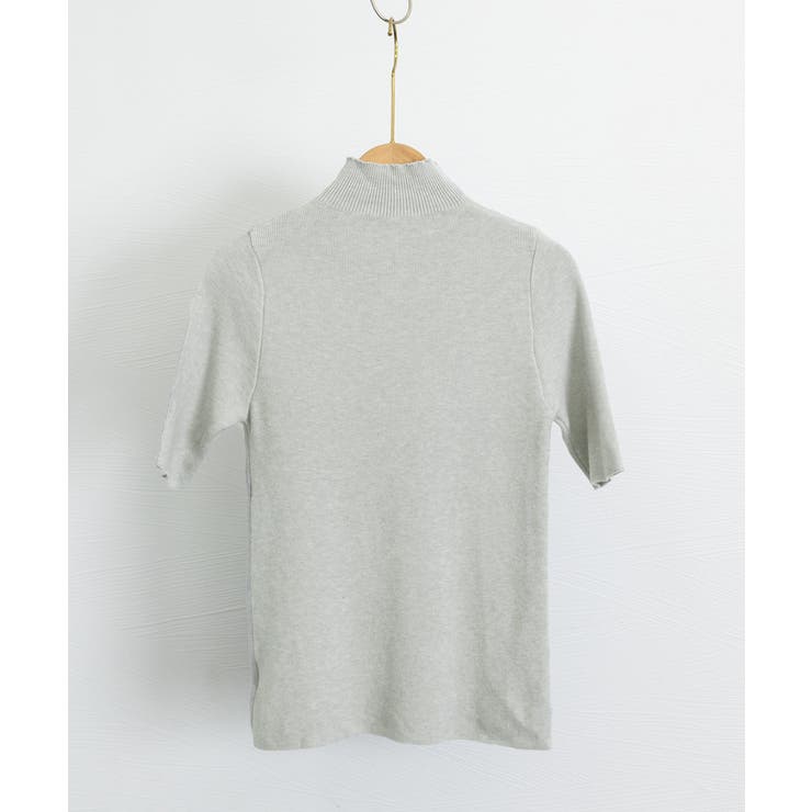 モックネック ニットトップス 五分袖韓国 | Miniministore | 詳細画像19 
