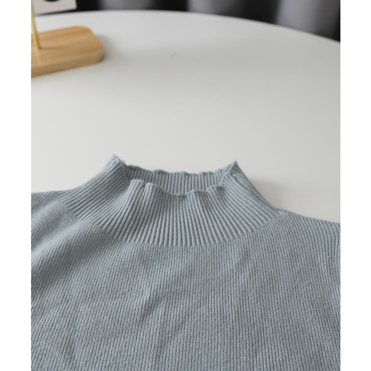 モックネック ニットトップス 五分袖韓国 | Miniministore | 詳細画像20 