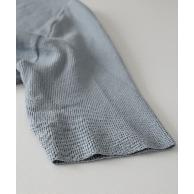 モックネック ニットトップス 五分袖韓国 | Miniministore | 詳細画像22 