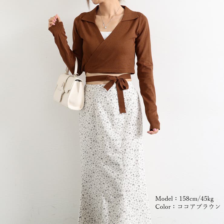 カシュクールニット 着やせトップス 韓国 | Miniministore | 詳細画像19 