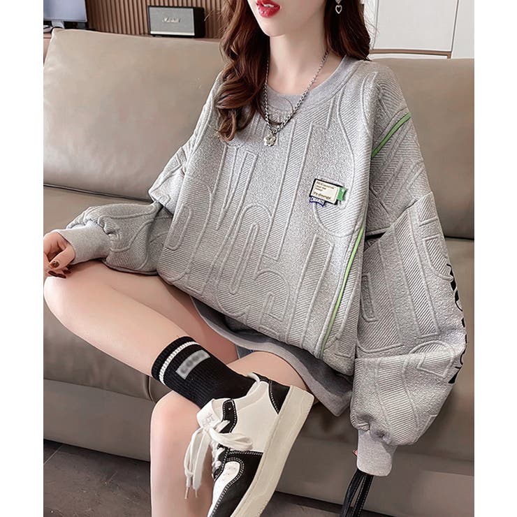 韓国トレーナー レディース 大きいサイズ[品番：II000011422