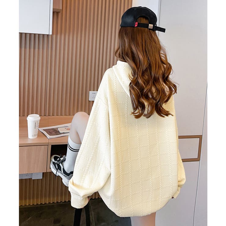 フード付きトレーナー韓国 オーバーサイズ | Miniministore | 詳細画像3 