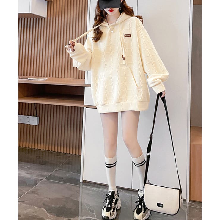 フード付きトレーナー韓国 オーバーサイズ | Miniministore | 詳細画像4 