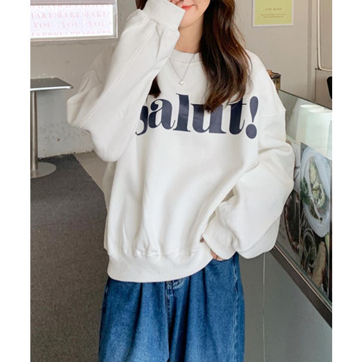 英字ロゴトレーナー裏起毛スウェット韓国風 | Miniministore | 詳細画像4 