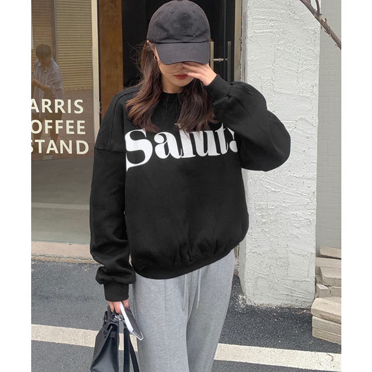 英字ロゴトレーナー裏起毛スウェット韓国風 | Miniministore | 詳細画像5 