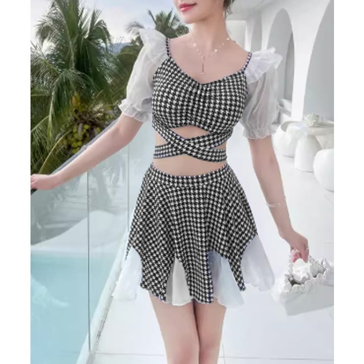 ハウンドトゥース | 千鳥格子 セパレート水着 レディース夏海 | Miniministore