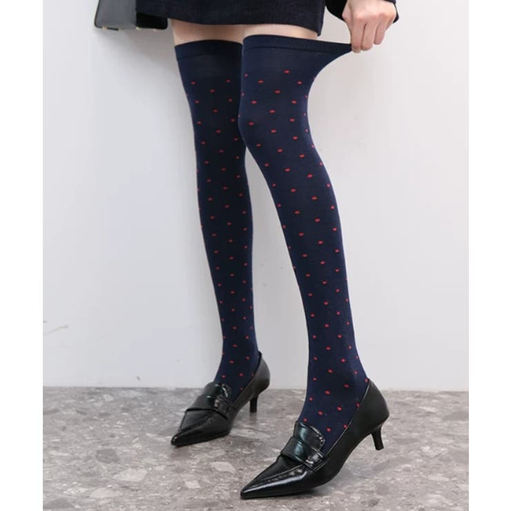 ネイビー | レディース ロングソックス 大人可愛い | SUNSHINE CLOSET
