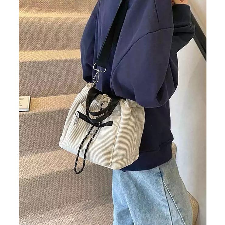 コーデュロイ 巾着ショルダーバッグ小さめ | Miniministore | 詳細画像8 