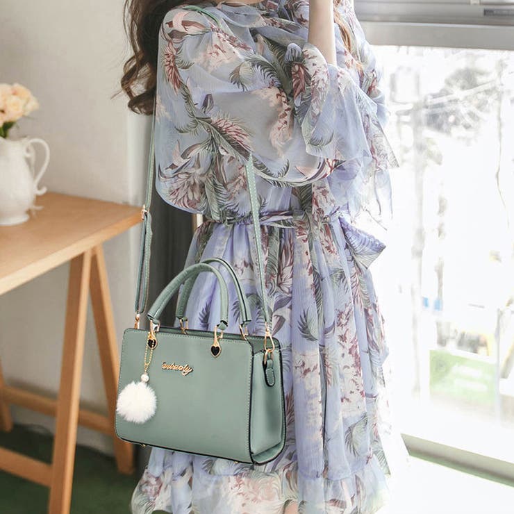 ショルダーバッグ ファーチャーム付き通勤 オフィスカジュアル | Miniministore | 詳細画像9 