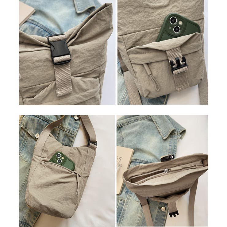 軽量ナイロンロールトップショルダーバッグ | Miniministore | 詳細画像16 