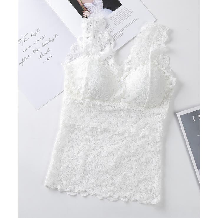 総レースタンクトップインナー カップ付き | Miniministore | 詳細画像12 