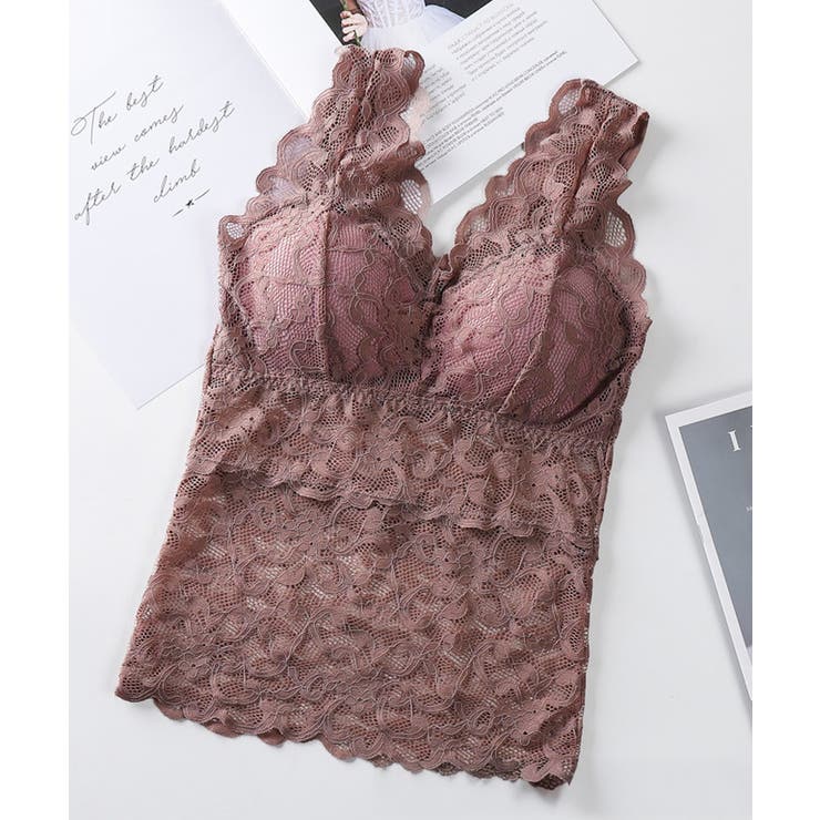 総レースタンクトップインナー カップ付き | Miniministore | 詳細画像13 